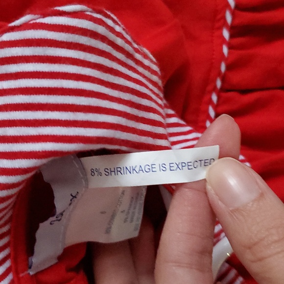 Ishtex Girls Red White Scalloped Peter Pan Collar Dress Sz6 - Picture 5 of 11